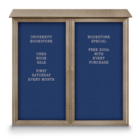 United Visual Products Indoor Enclosed Combo Board, 48"x36", Satin Frame/Green & Cloud UVCB4836-GREEN-CLOUD